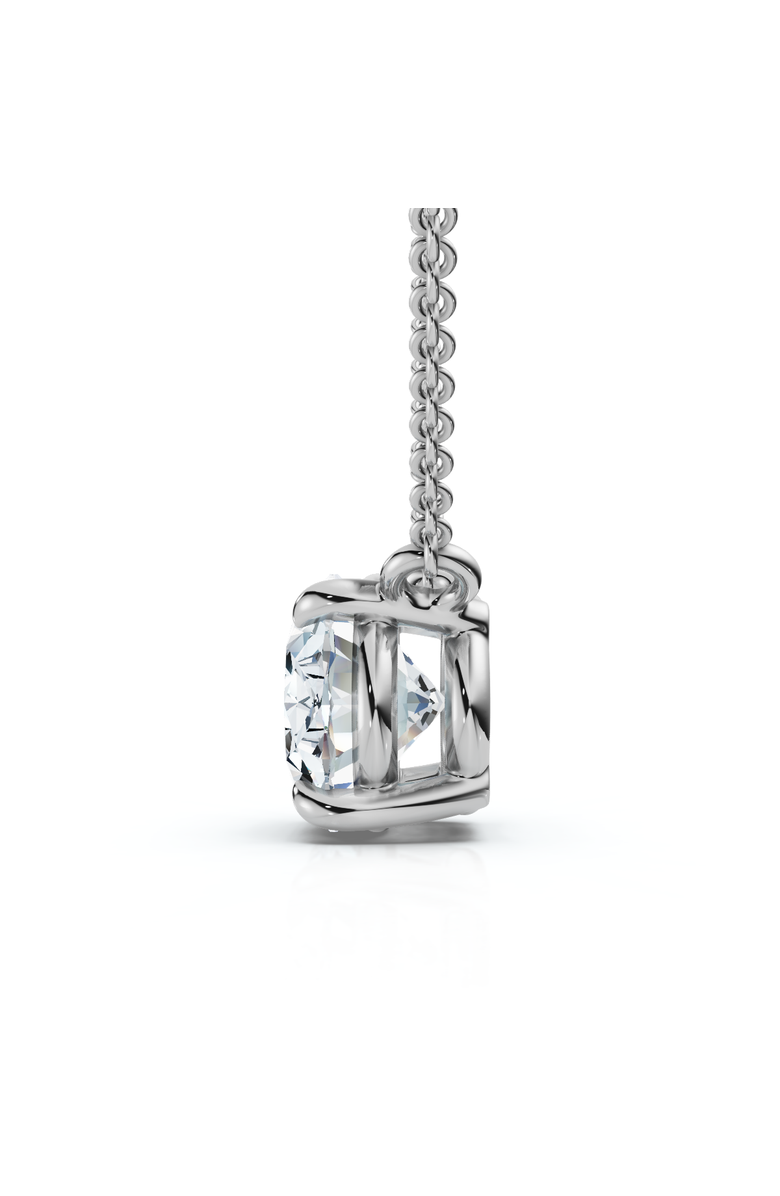 Bliss Diamond 1Ct Solitaire Oval Diamond Pendant 14k Gold Women's 18" Chain Lab Grown, Alternate, color, White Gold