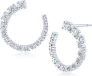 CZ by Kenneth Jay Lane Round Cubic Zirconia Open Circle Earrings
