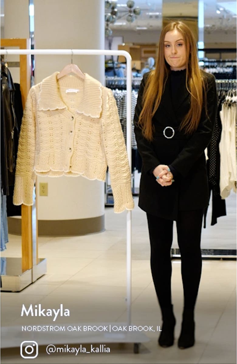 Scallop Collar Cardigan, sales video thumbnail