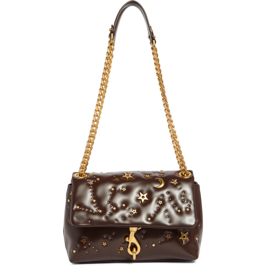 Rebecca Minkoff Edie Celestial Stud Crossbody Bag In Brown