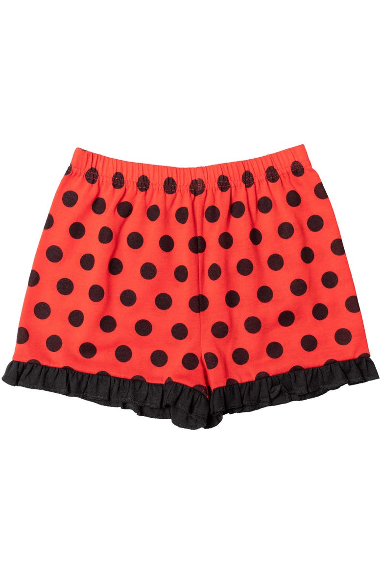 Ladybug Sleeveless Pajama Shirt and Shorts Set, Alternate, color, Ladybug Red