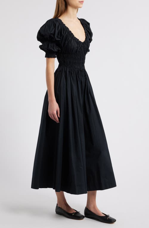 Shop Doen Dôen Ischia Convertible Organic Cotton Maxi Dress In Black