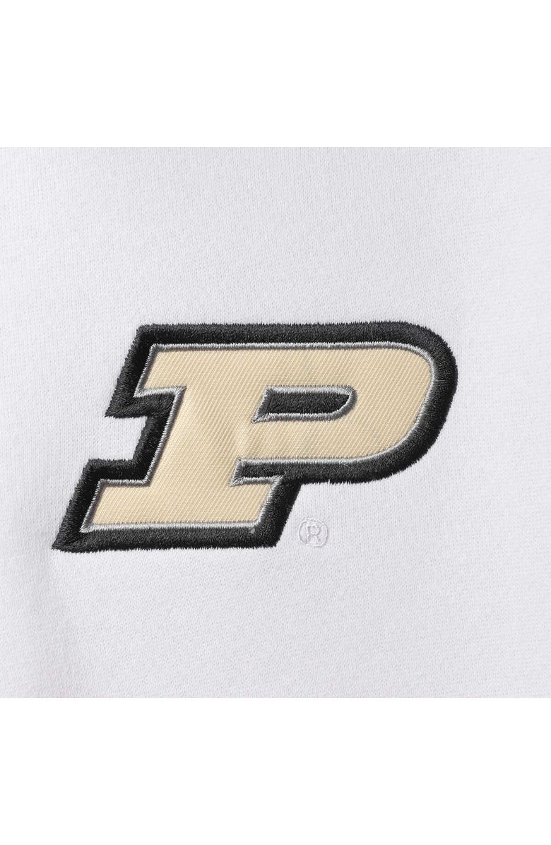 Men's Colosseum White Purdue Boilermakers Tortugas Logo Quarter-Zip Jacket