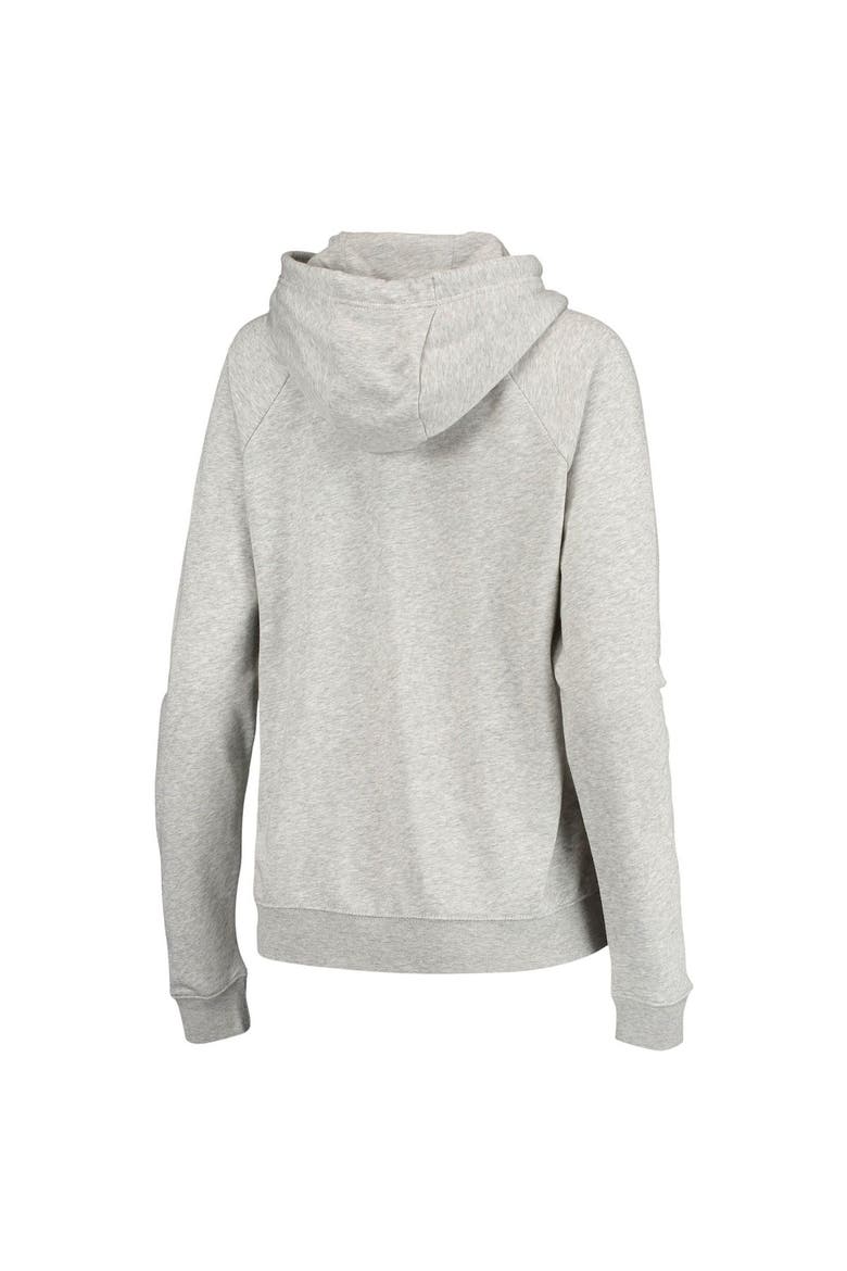 Women's Nike Heathered Gray Texas Longhorns Varsity Fleece Tri-Blend Raglan Pullover Hoodie, Alternate, color, Heather Gray