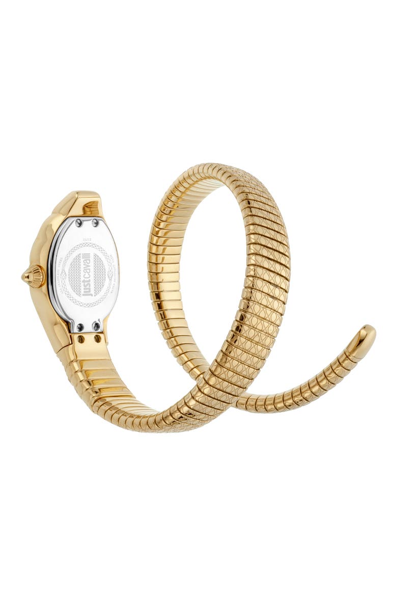Glam Snake Wraparound Bracelet Watch, 22mm, Alternate, color, GOLD