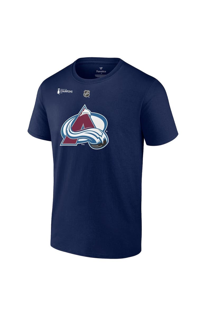 FANATICS Men's Fanatics Branded Nathan MacKinnon Navy Colorado Avalanche 2022 Stanley Cup Champions Big & Tall Name & Number T-Shirt, Alternate, color,