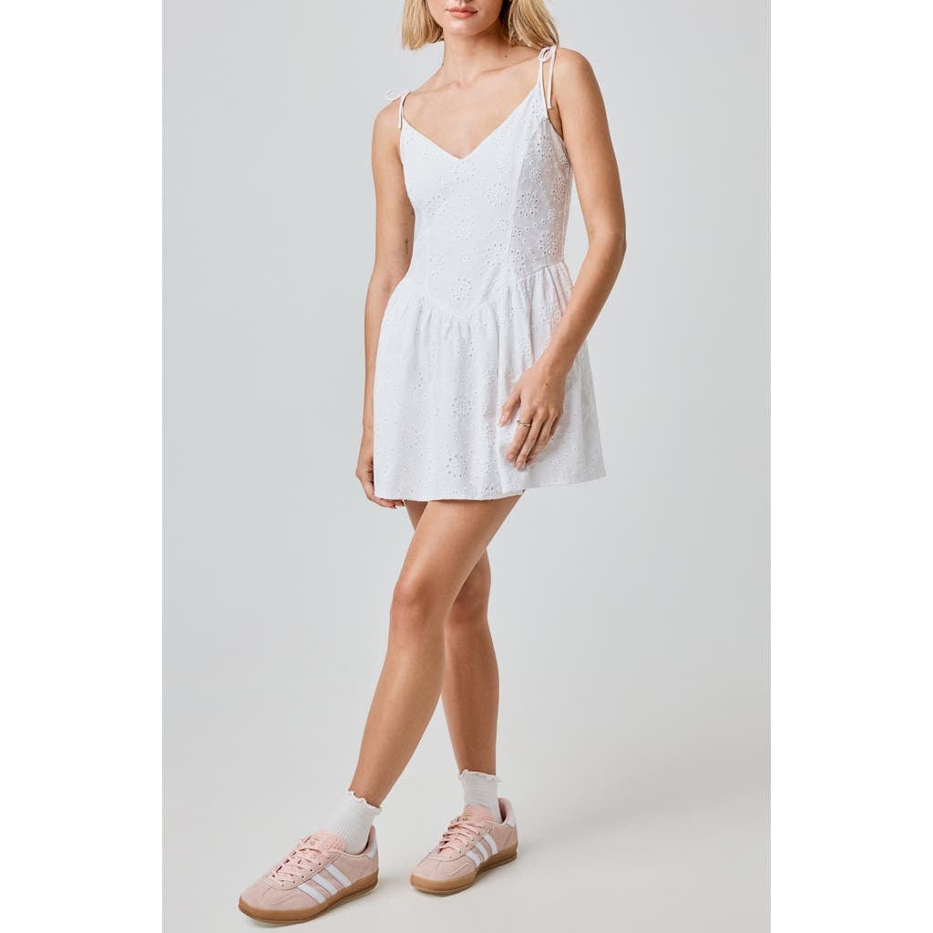 Florence By Mills Eyelet Cotton Mini Sundress In White