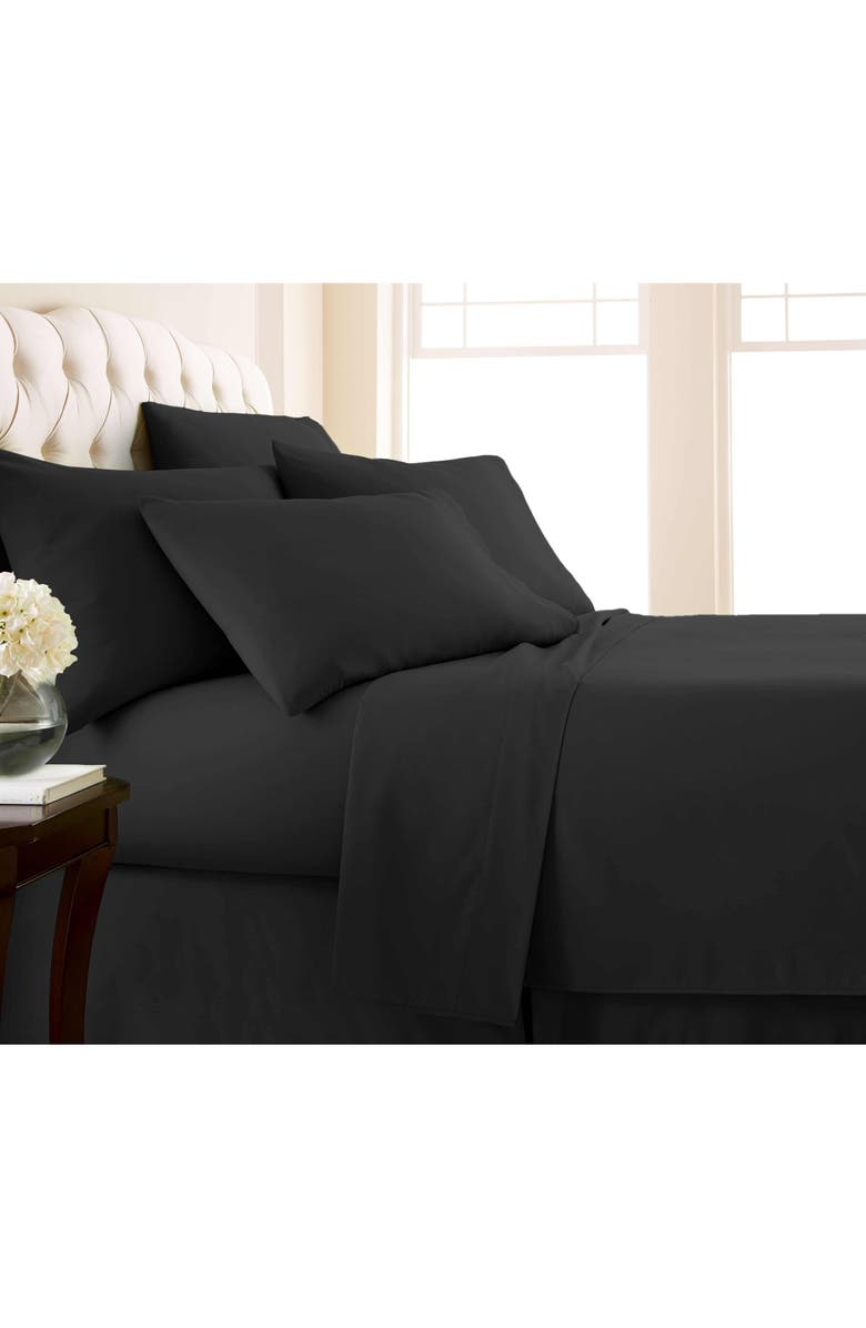 SOUTHSHORE FINE LINENS Southshore Essentials Double Brushed 100 GSM Sheet Set, Alternate, color, Black