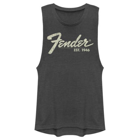 Junior's Distressed Logo Festival Muscle Graphic T-Shirt