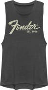 FENDER Junior's Distressed Logo Festival Muscle Graphic T-Shirt