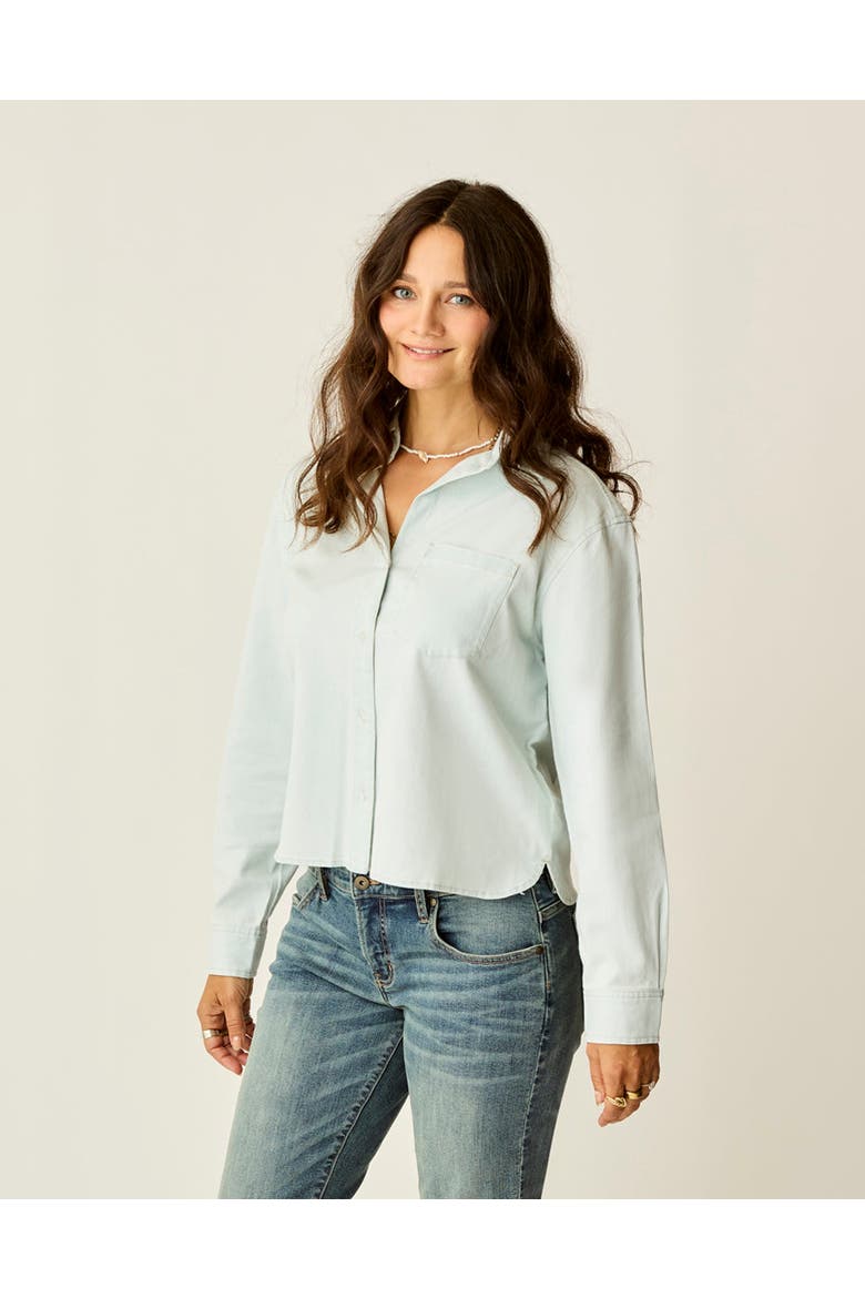 Claire Twill Shirt, Main, color, Light Indigo