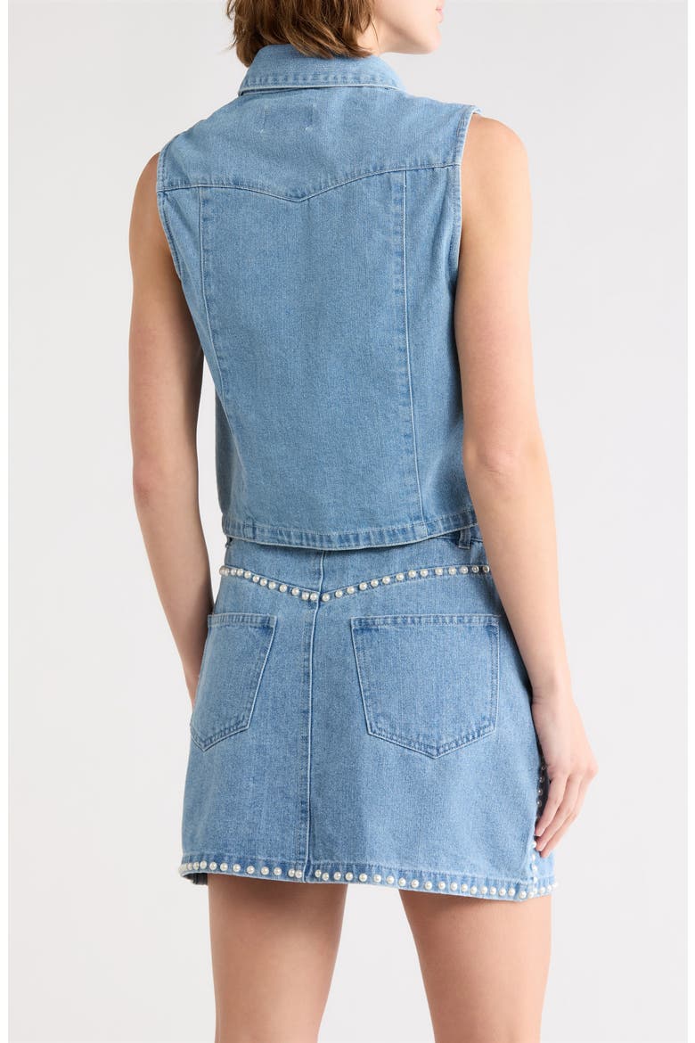 Sleeveless Denim Shirt, Alternate, color, LIGHT WASH