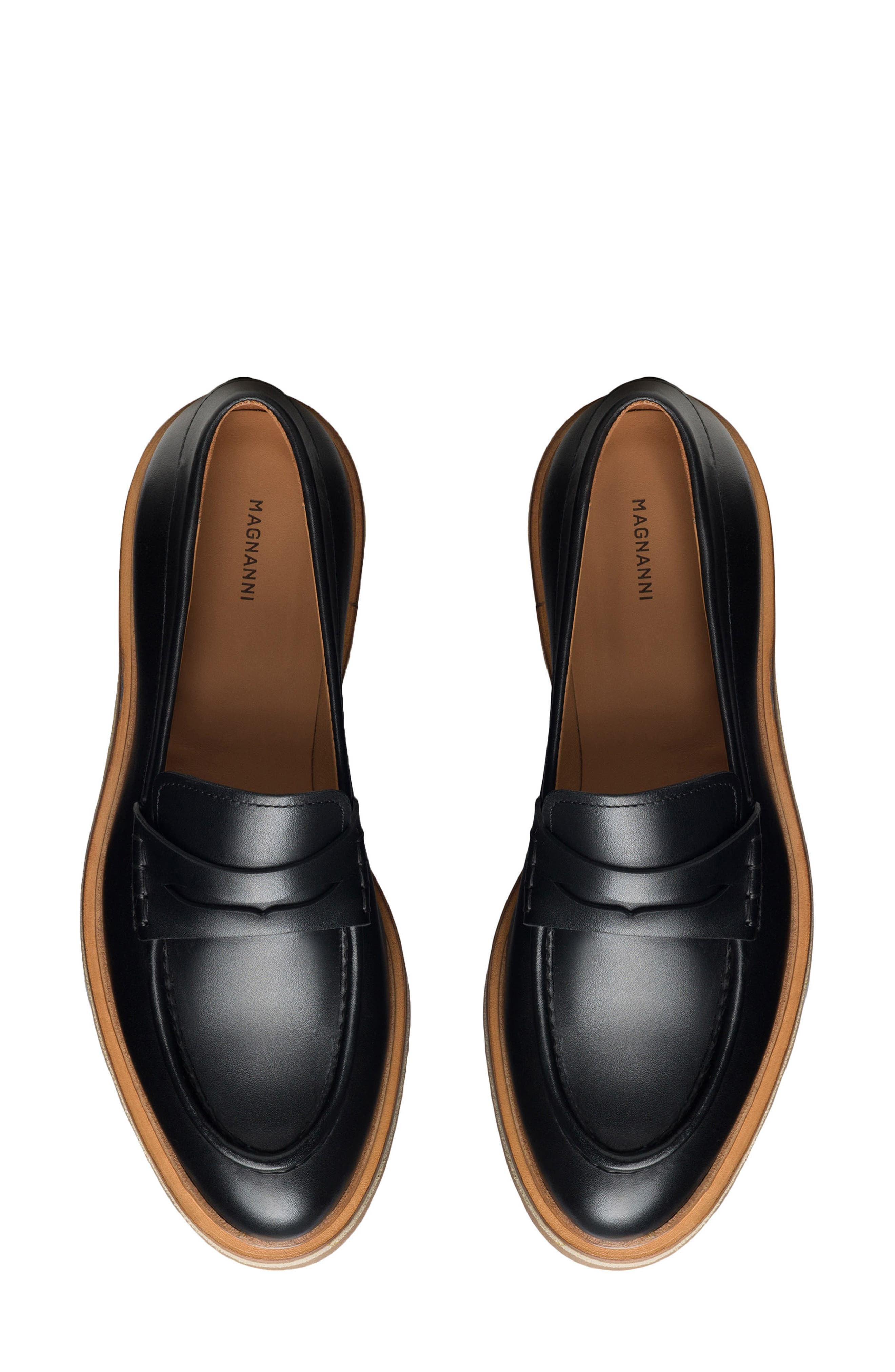 Magnanni Iris Penny Loafer, Alternate, color, Black