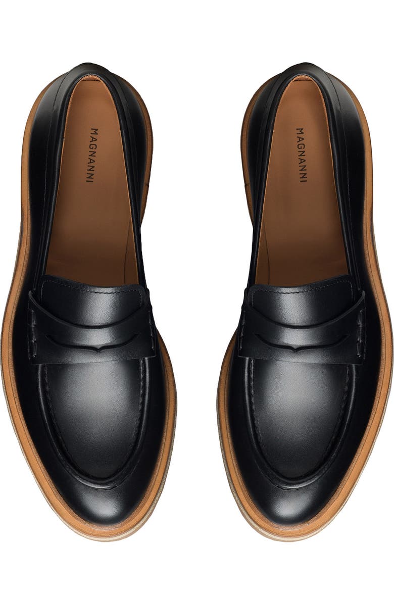 Magnanni Iris Penny Loafer, Alternate, color, Black