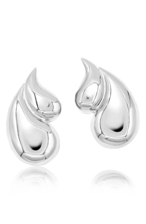 Shymi Double Teardrop Earrings In Silver