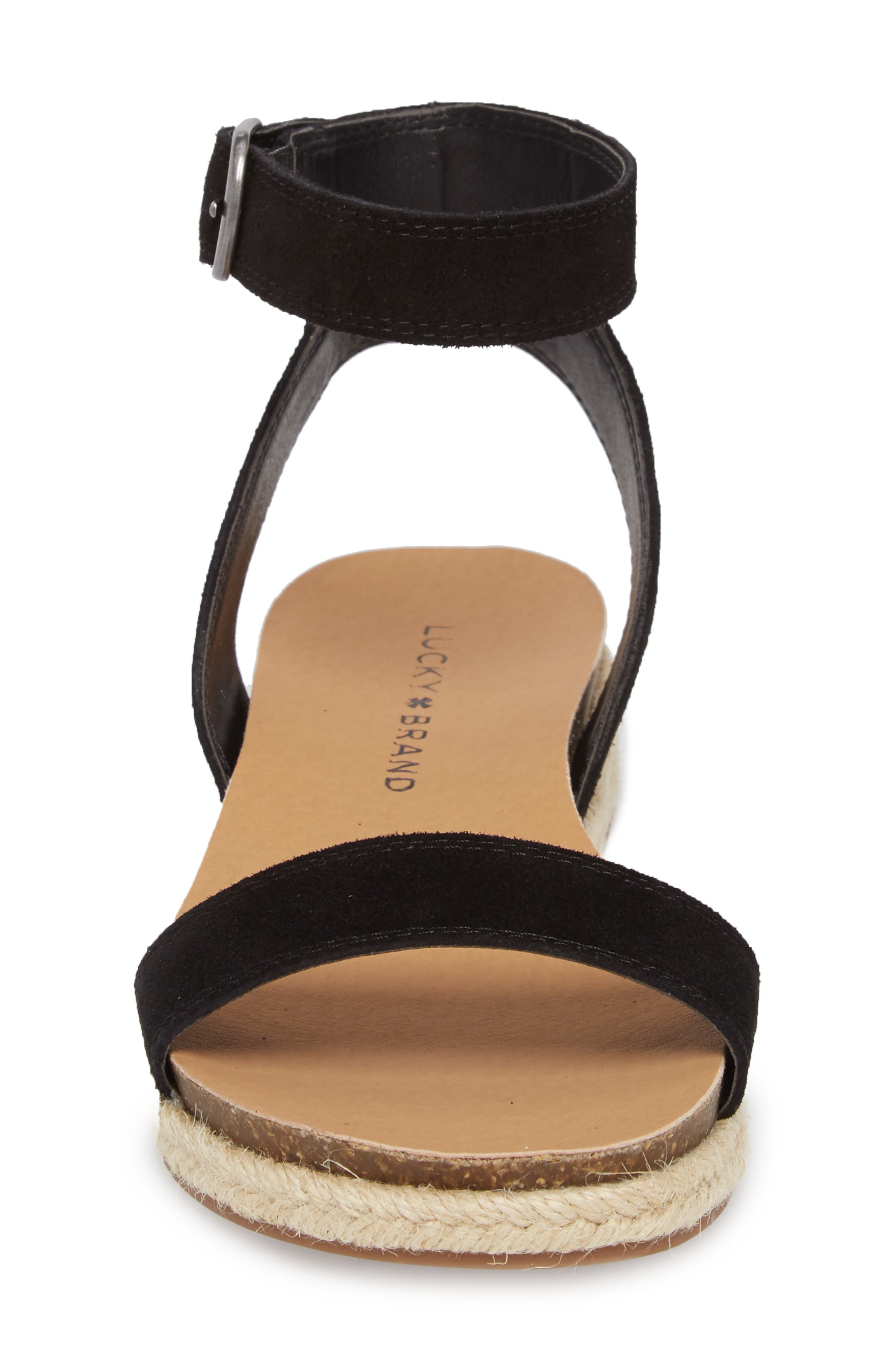 Lucky Brand Garston Espadrille Sandal, Alternate, color, Black