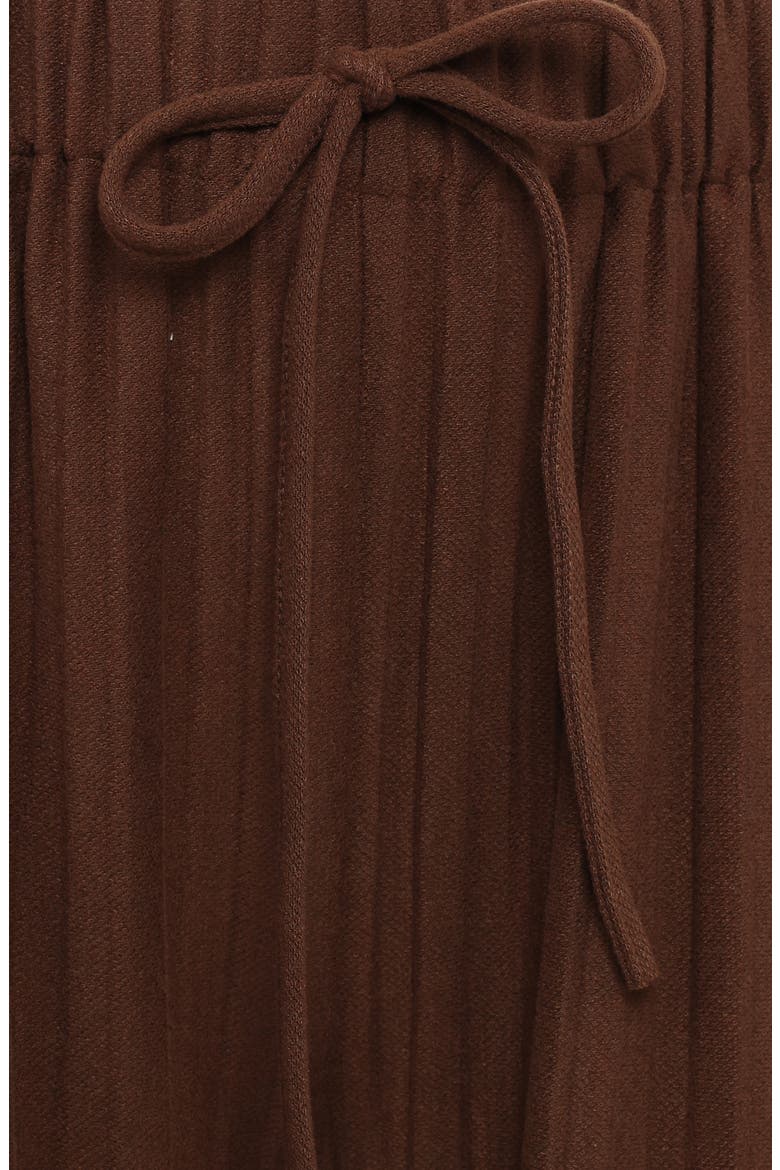 Davis Pleated Wide Leg Knit Pants, Alternate, color, BROWN