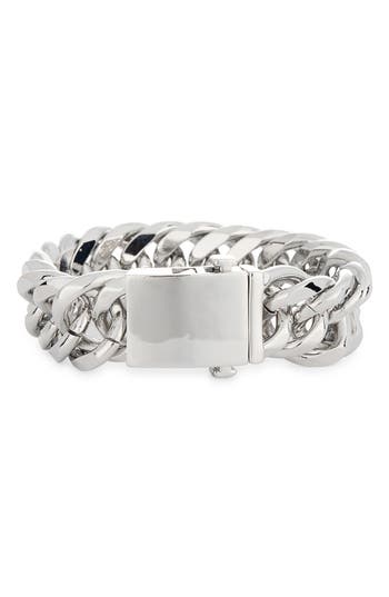 Kenneth Jay Lane Curb Chain Bracelet In White