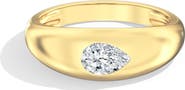 Everlee Pear Domed Lab Diamond Ring in 14K