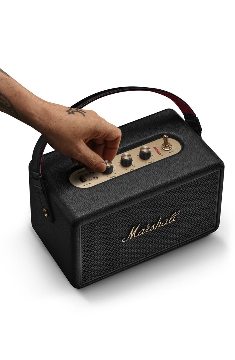 Marshall Kilburn III Portable Bluetooth<sup
®</sup
Speaker, Alternate, color, Black And Brass