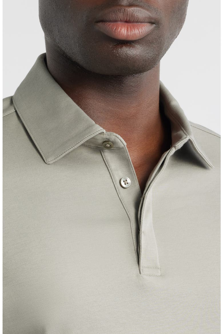 Georgia Solid Pima Cotton Polo, Alternate, color, OLIVE DUST