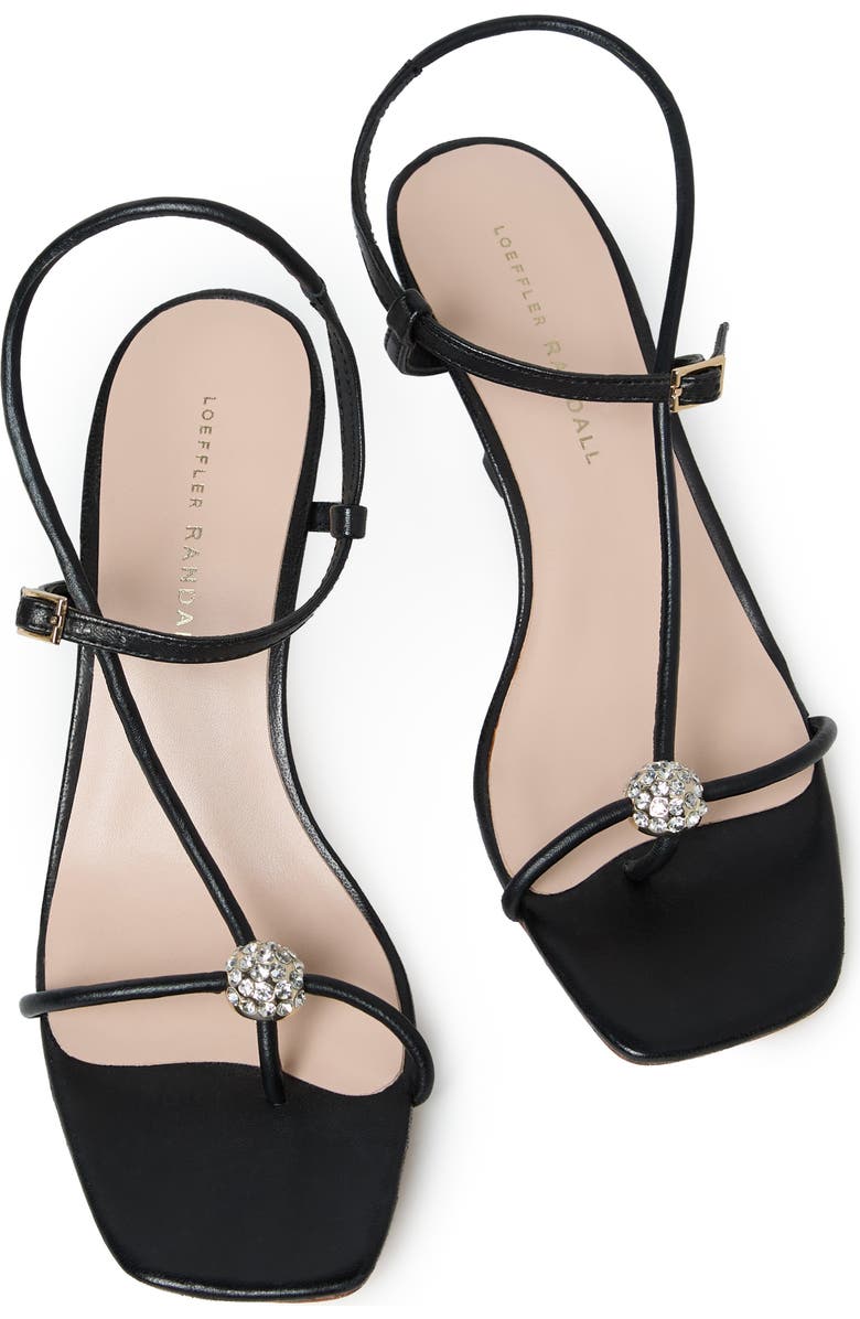 Loeffler Randall Triana Slingback Sandal, Alternate, color, Black/ Gold Crystal