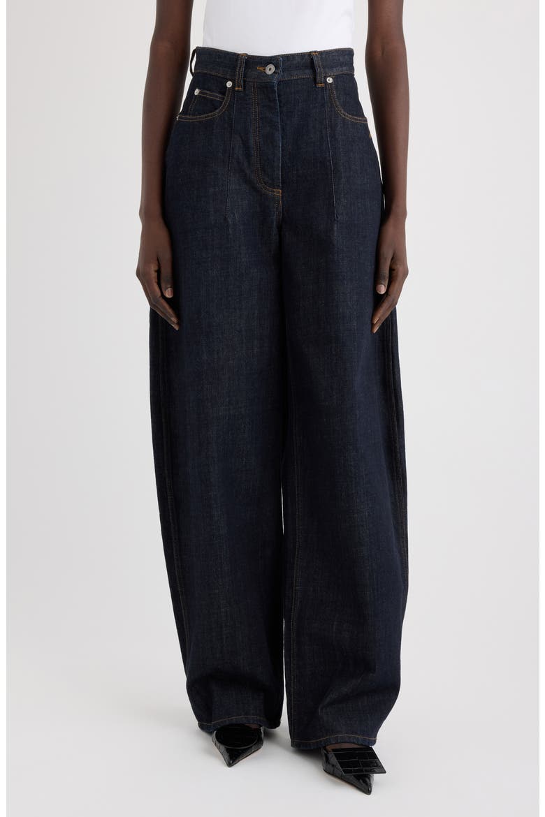 Le de-Nîmes Ovalo Wide Leg Jeans, Main, color, DARK NAVY