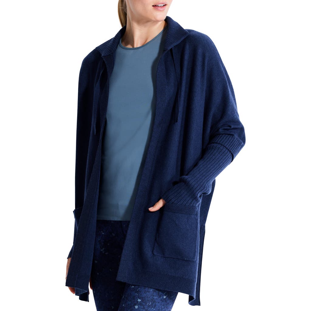 NZ ACTIVE by NIC+ZOE Cool Down Open Front Cardigan in Ink  product