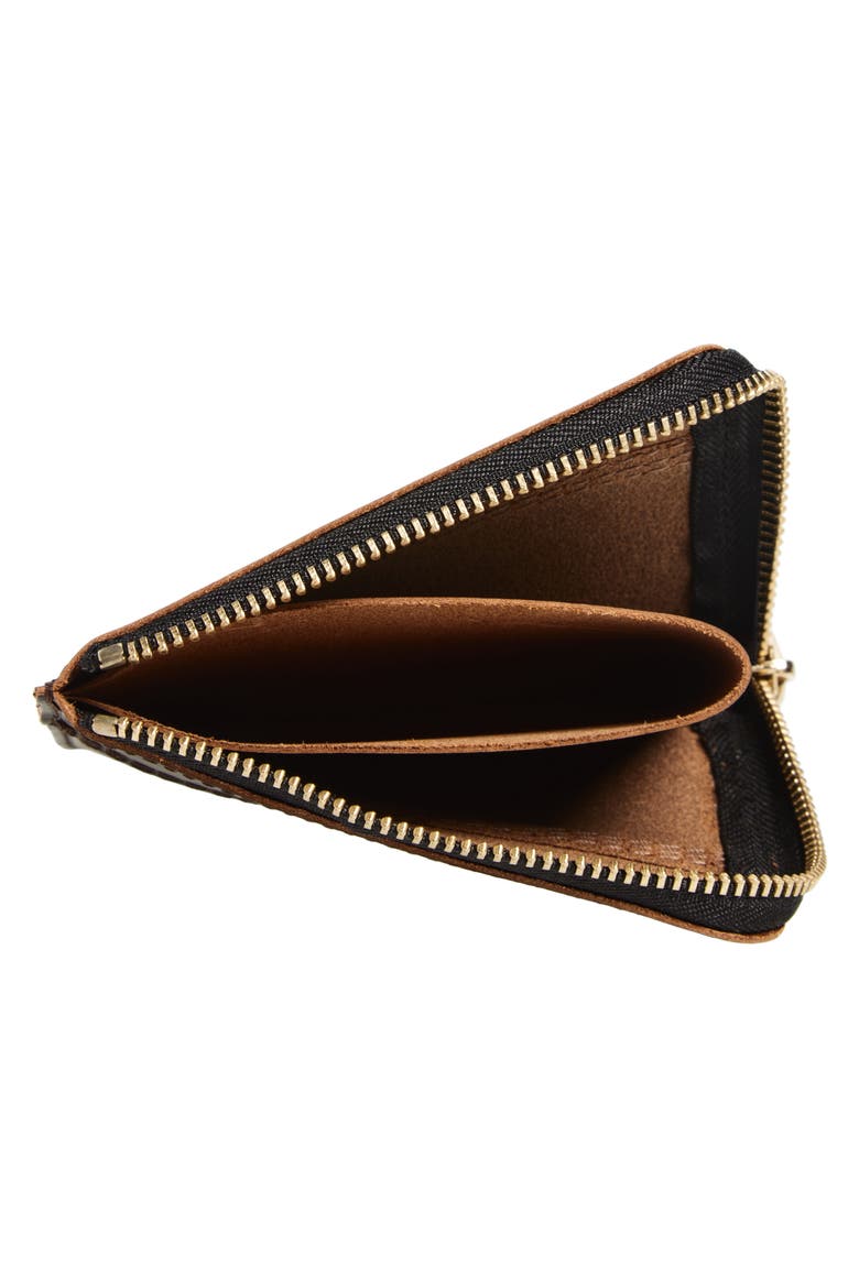 Triple Stitch Zip Pouch, Alternate, color, BROWN