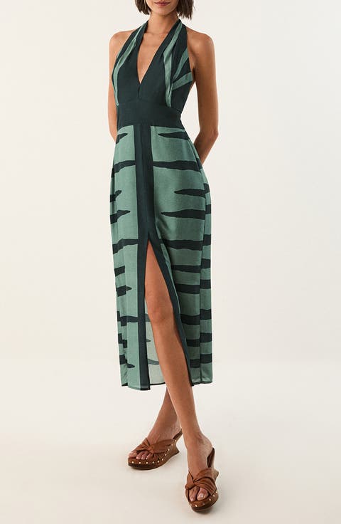 Ina Print Halter Sundress