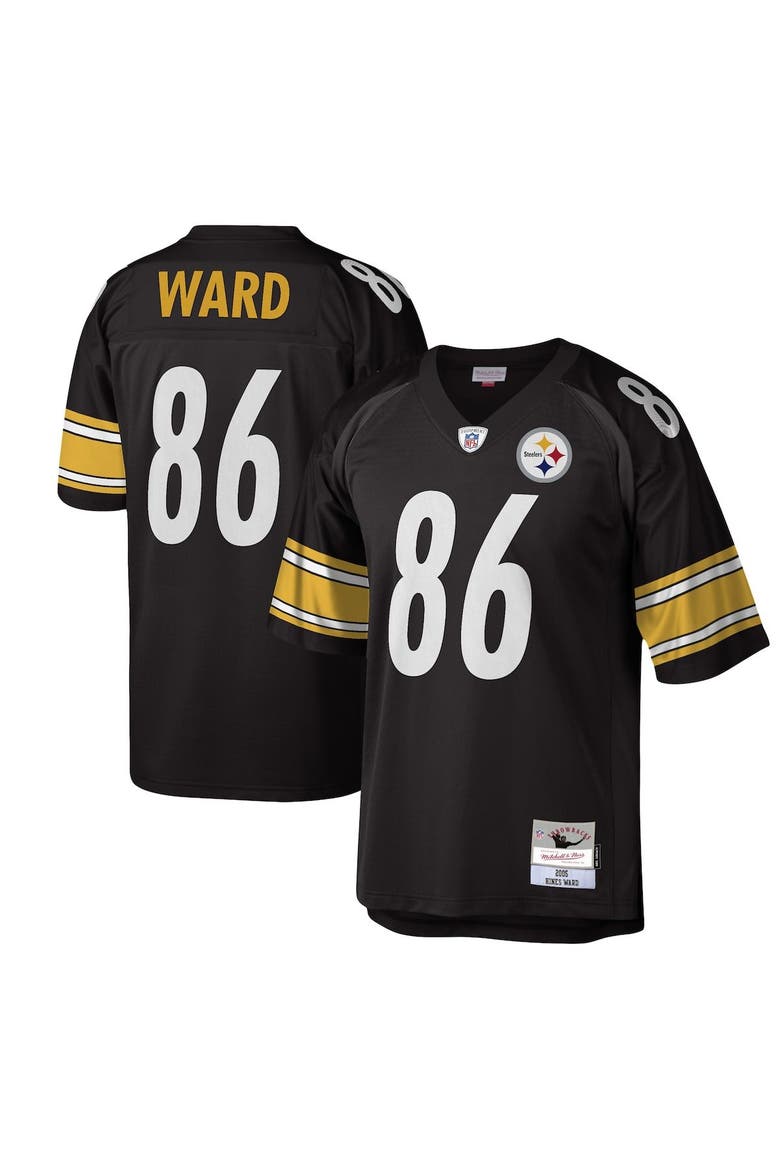 Men's Mitchell & Ness Hines Ward Black Pittsburgh Steelers Legacy Replica Jersey, Main, color, Black