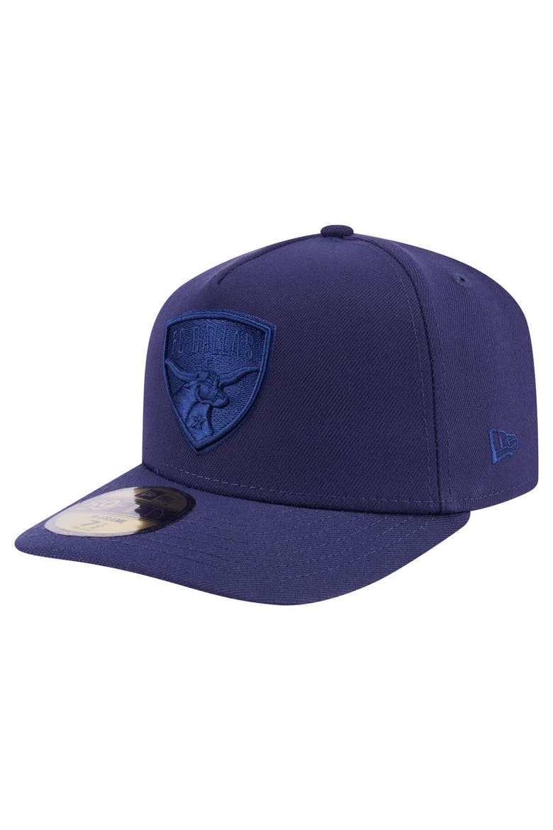 Men's New Era Navy FC Dallas Color Pack A-Frame 59FIFTY Fitted Hat, Alternate, color, Navy