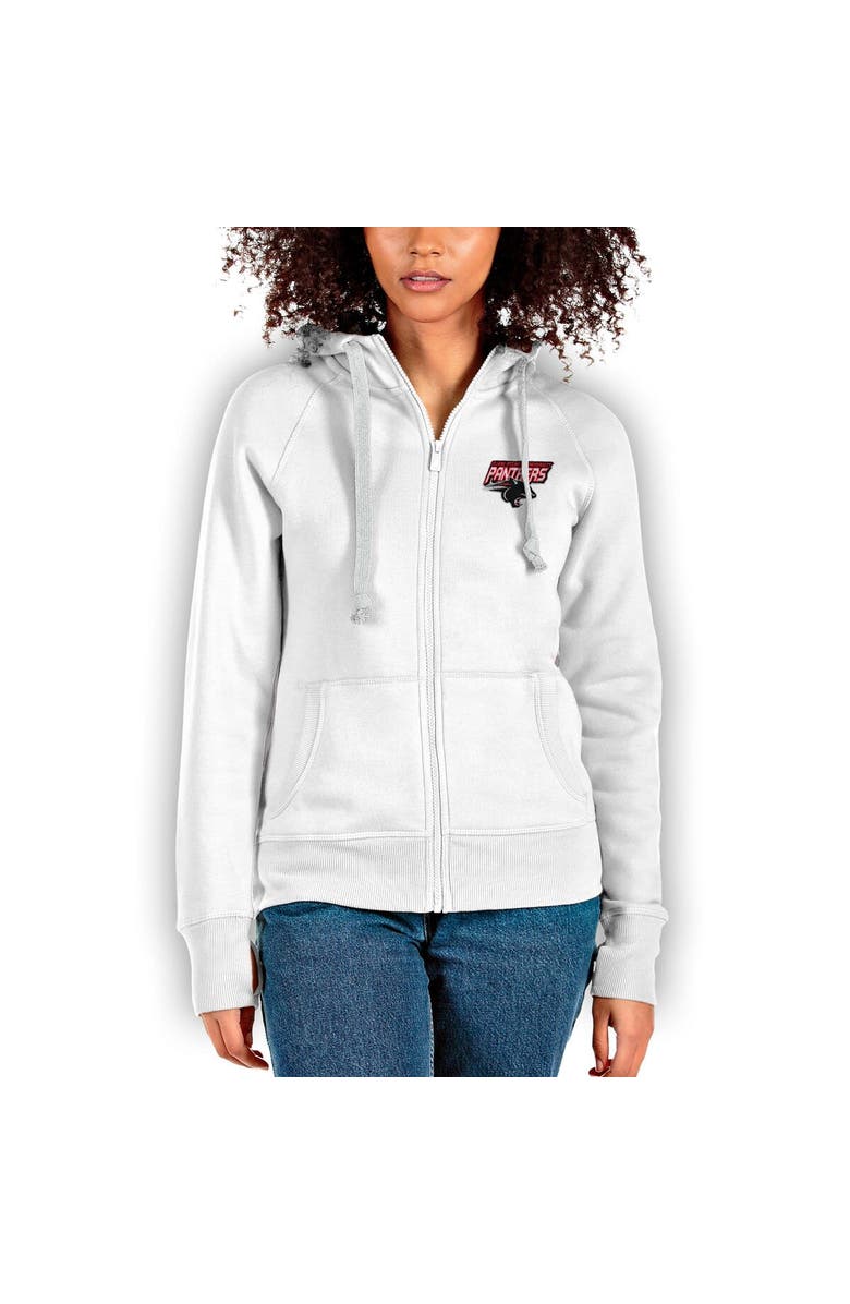 ANTIGUA Women's Antigua White Clark Atlanta University Panthers Victory Full-Zip Hoodie, Alternate, color, White