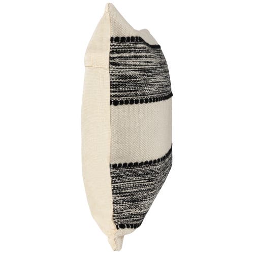 Northlight 20in Textured Block Handloom Woven Outdoor Square Throw Pillow