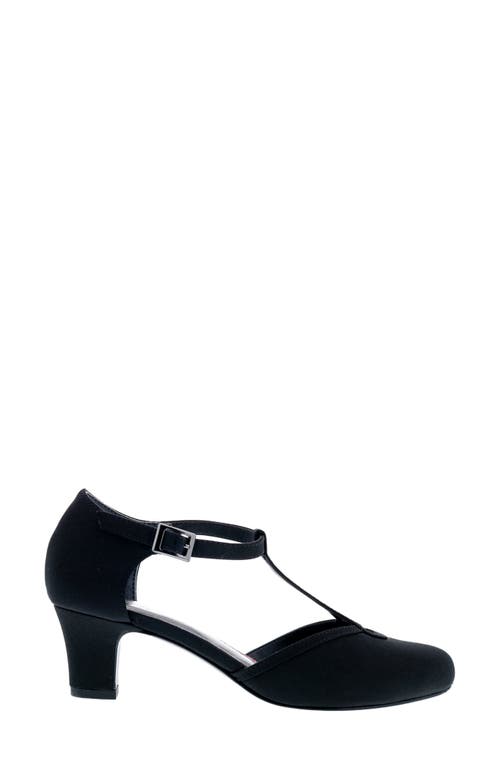 Ros Hommerson Heidi Kitten Heel Pump In Black Microfabric