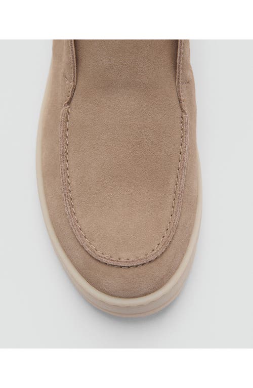 Mango Suede Slip-on Boot In Sand