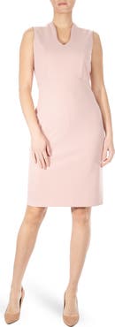 Nina Leonard U-Neck Sleeveless Sheath Dress