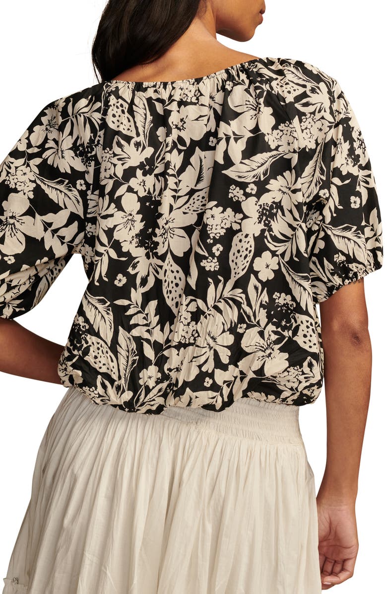 Lucky Brand Gathered Poplin Top, Alternate, color, 