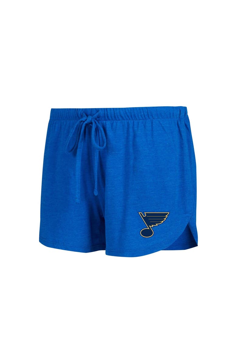 CONCEPTS SPORT Women's Concepts Sport Blue/Gold St. Louis Blues Meter Knit Long Sleeve Raglan Top & Shorts Sleep Set, Alternate, color, Blue