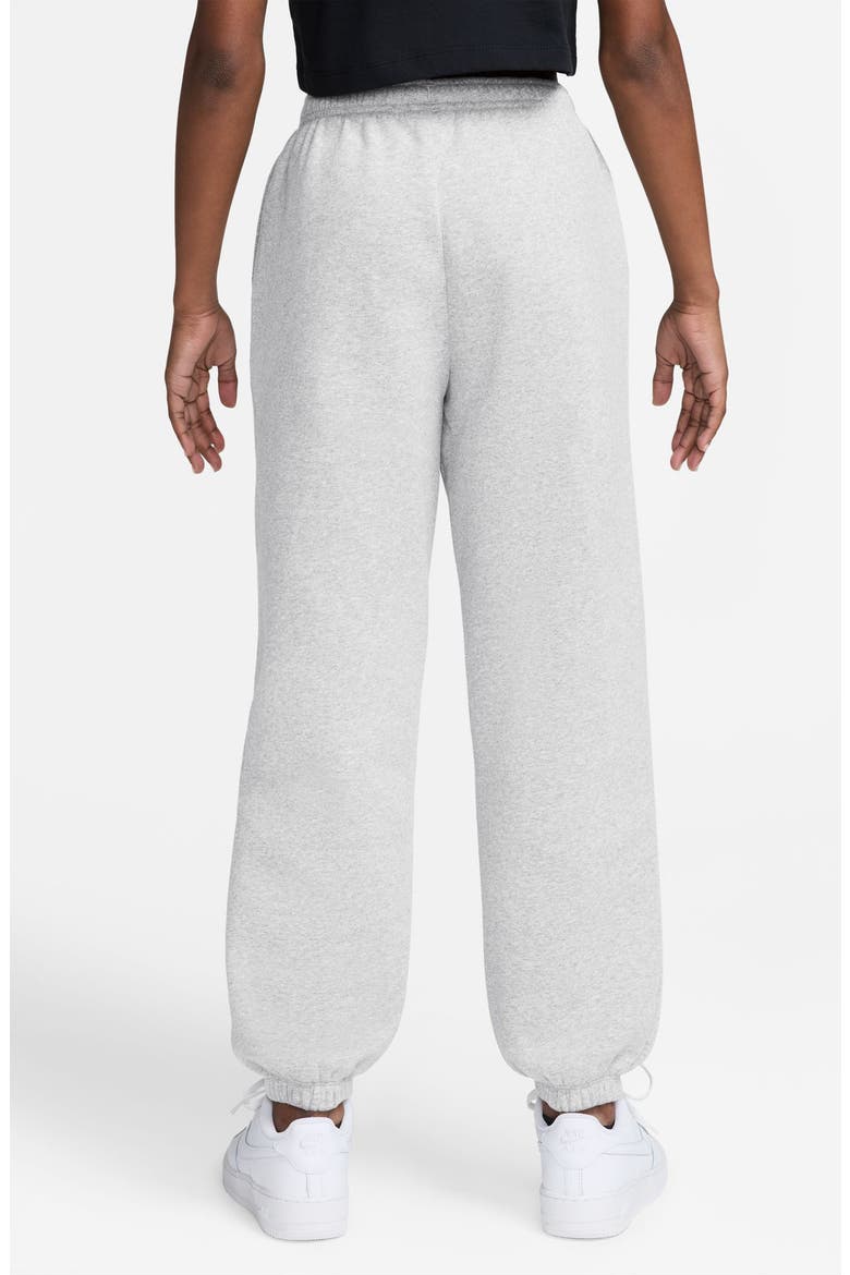 Kids' Sportswear Studio Fleece Loose Pants, Alternate, color, BIRCH HEATHER/ WHITE/ WHITE