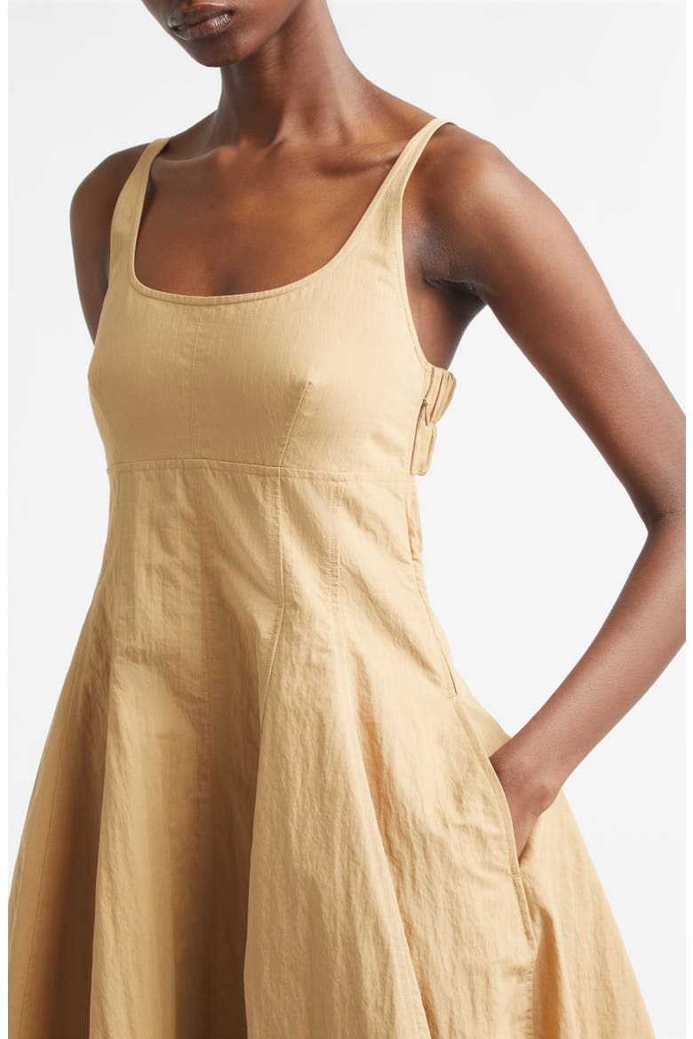 Nina Cotton Blend Barrel Dress, Alternate, color, SAND DUNE