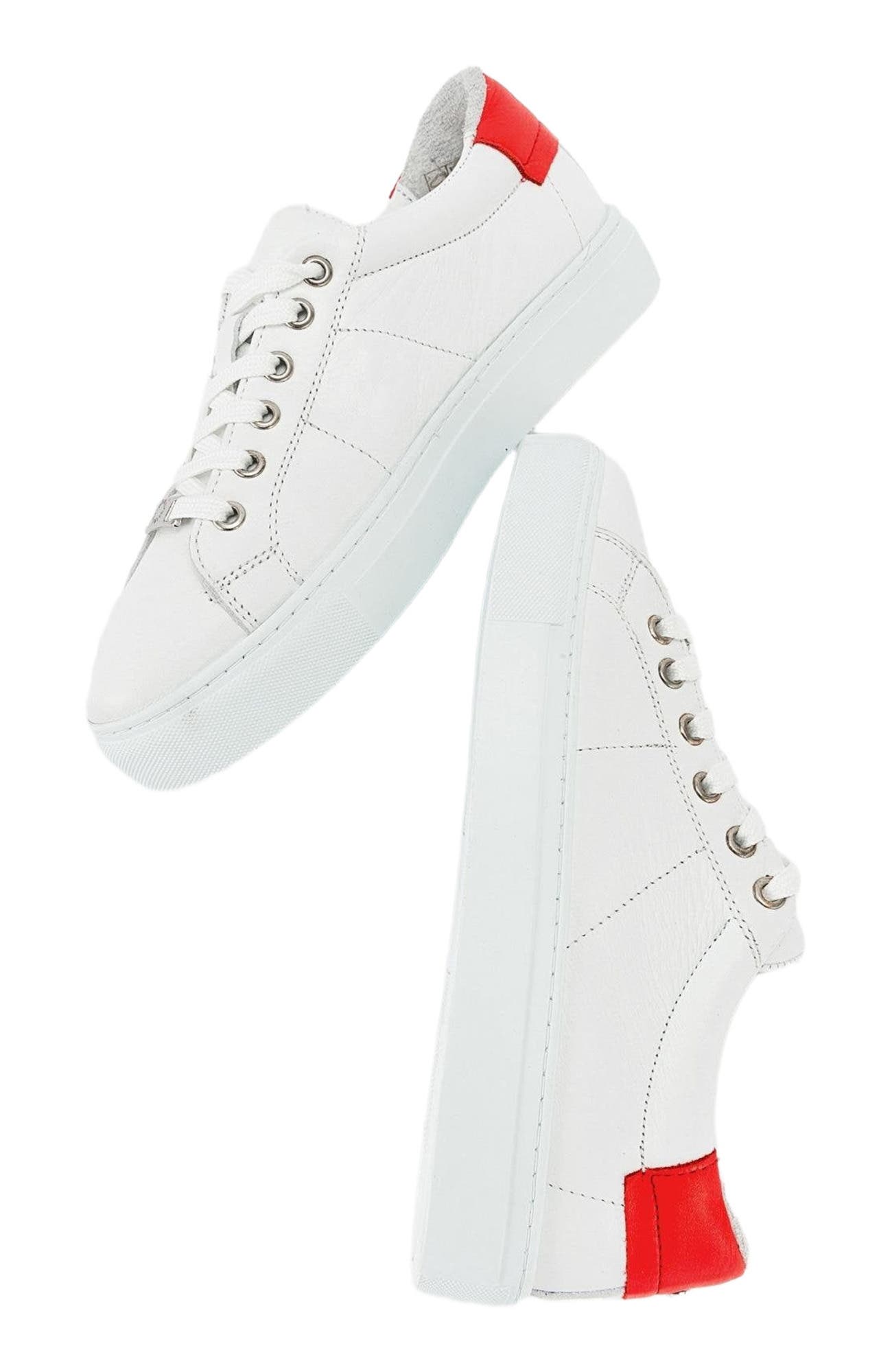 Forever & Always Shoes Ayverie Leather Sneaker, Alternate, color, White Leather
