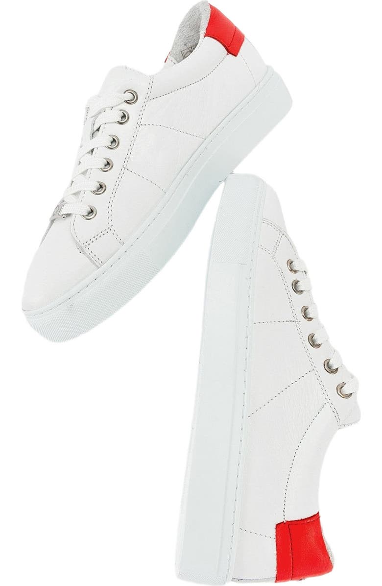 Forever & Always Shoes Ayverie Leather Sneaker, Alternate, color, White Leather