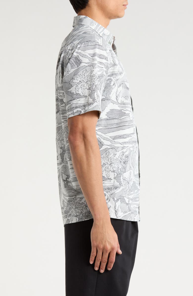 Tori Richard Sea Sketch Button-Down Shirt, Alternate, color, Light Grey