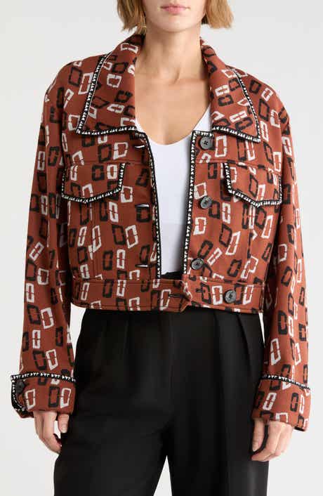 Lace Crop Shirt Jacket