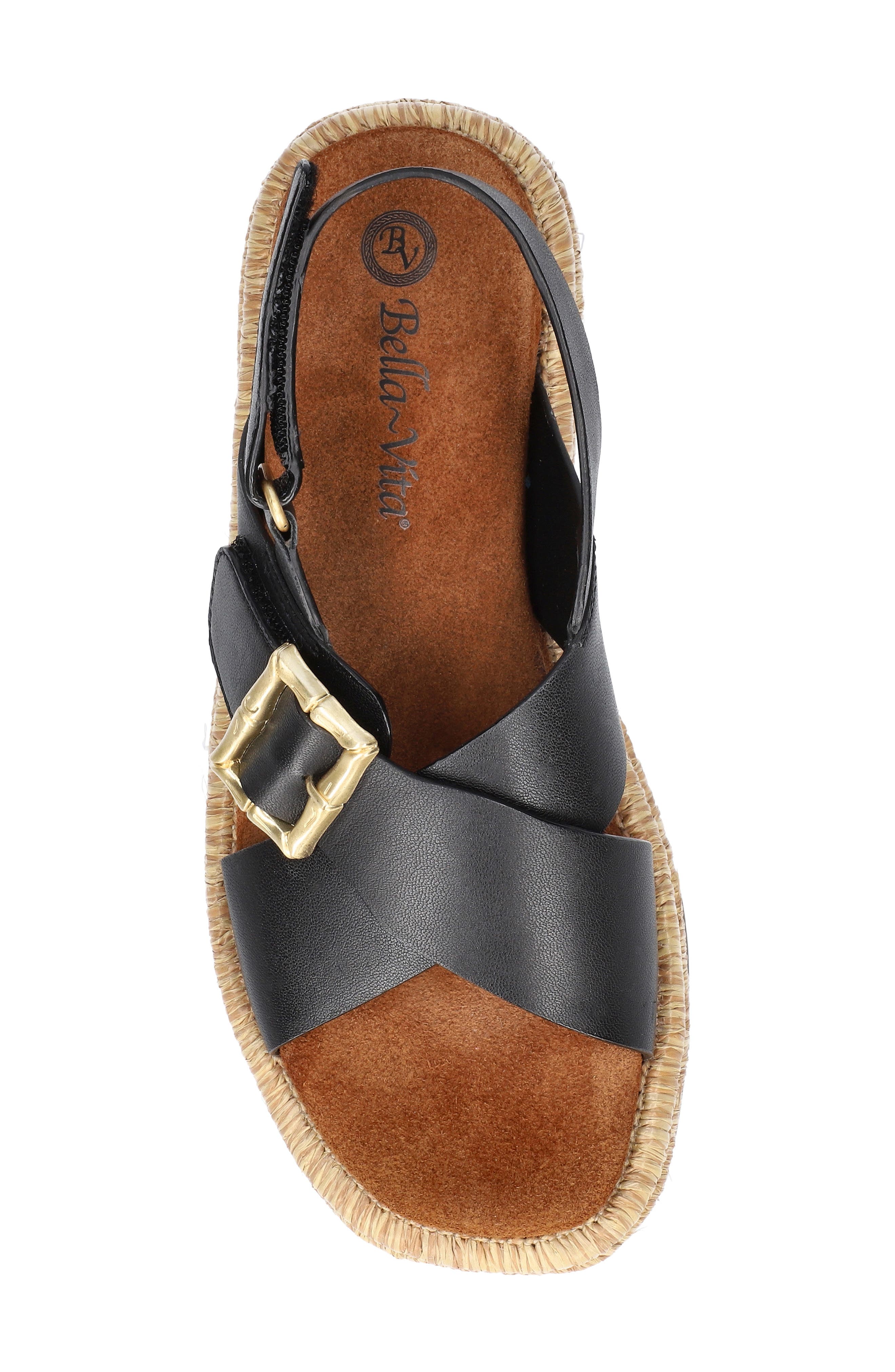Bella Vita Jaylyn Slingback Sandal, Alternate, color, Black Leather