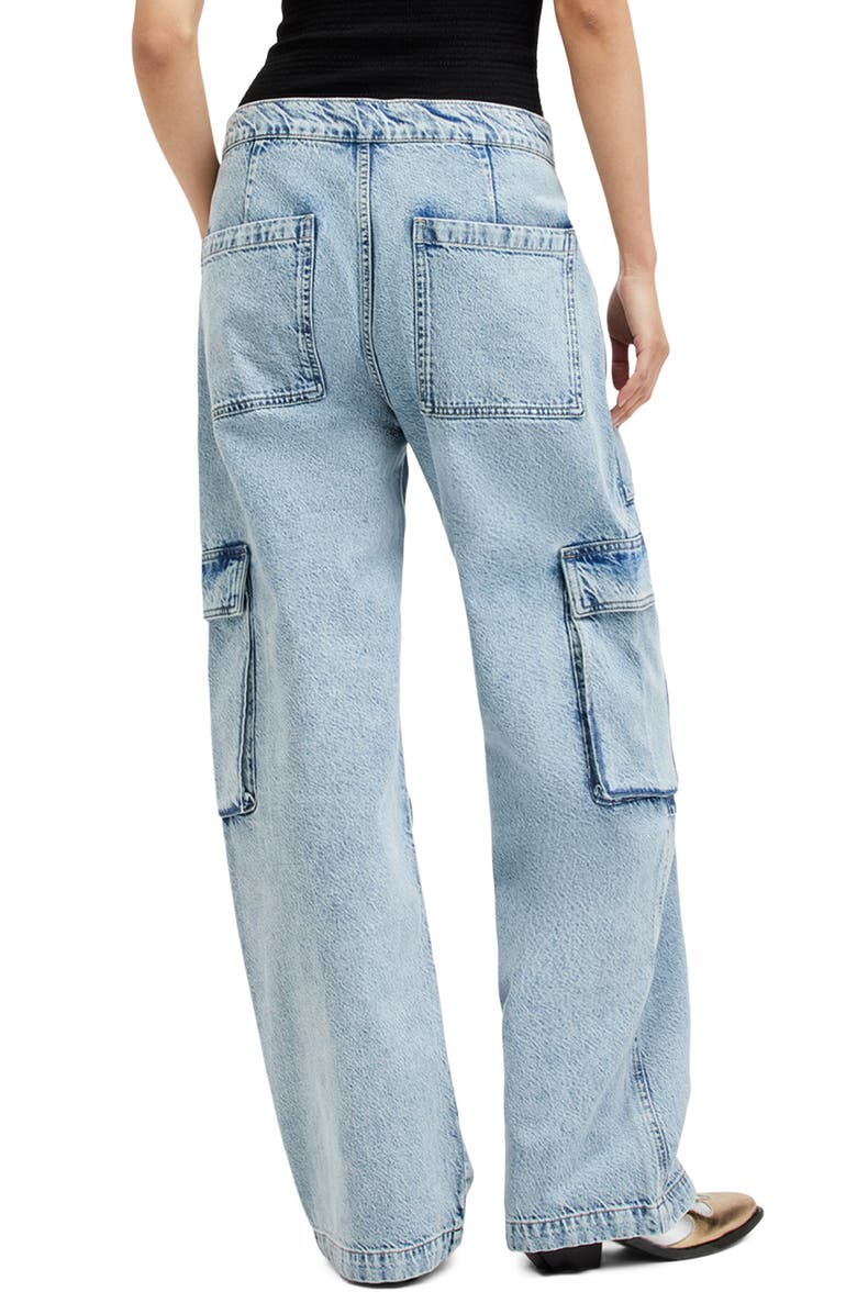 AllSaints Echo Wide Leg Cargo Jeans, Alternate, color, 