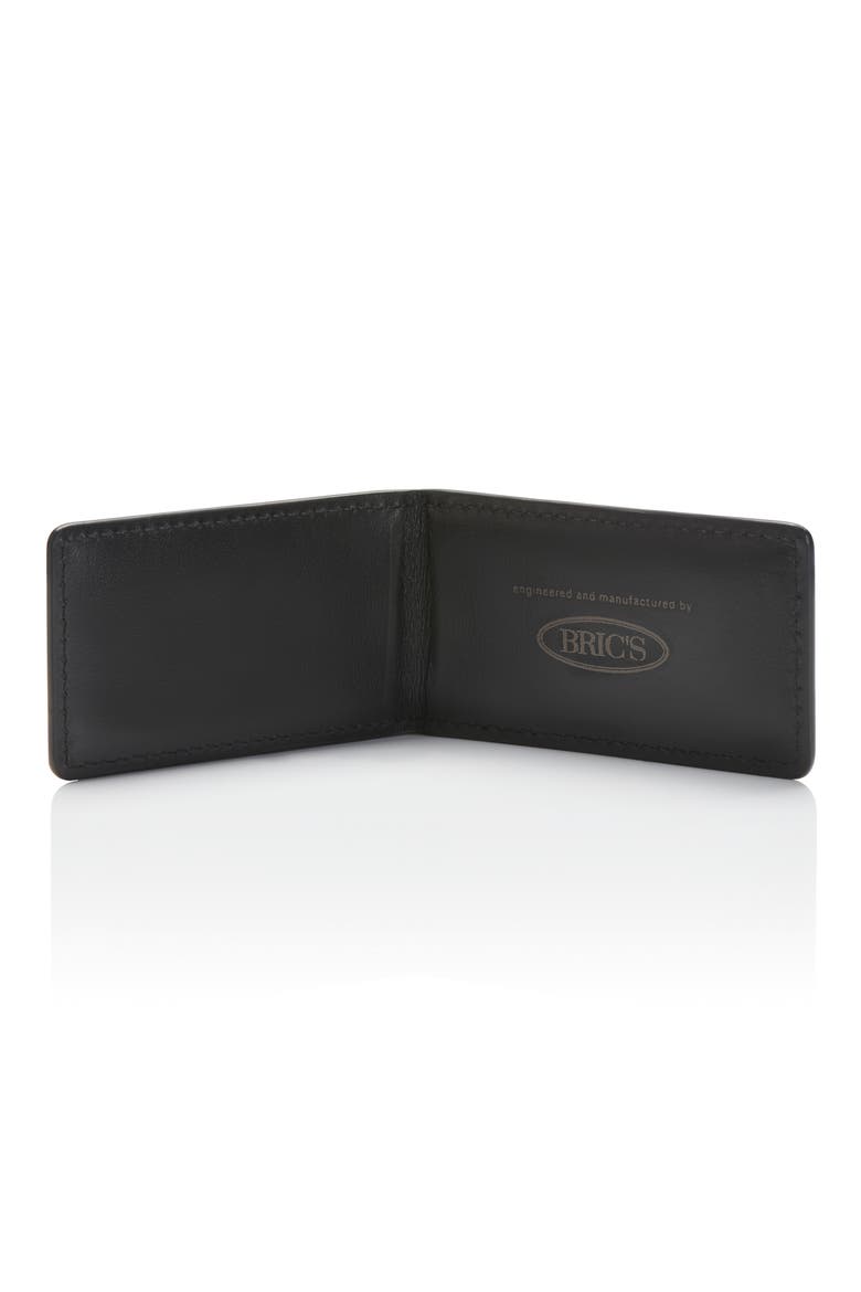 Roadster Classic Magnetic Leather Money Clip, Alternate, color, BLACK