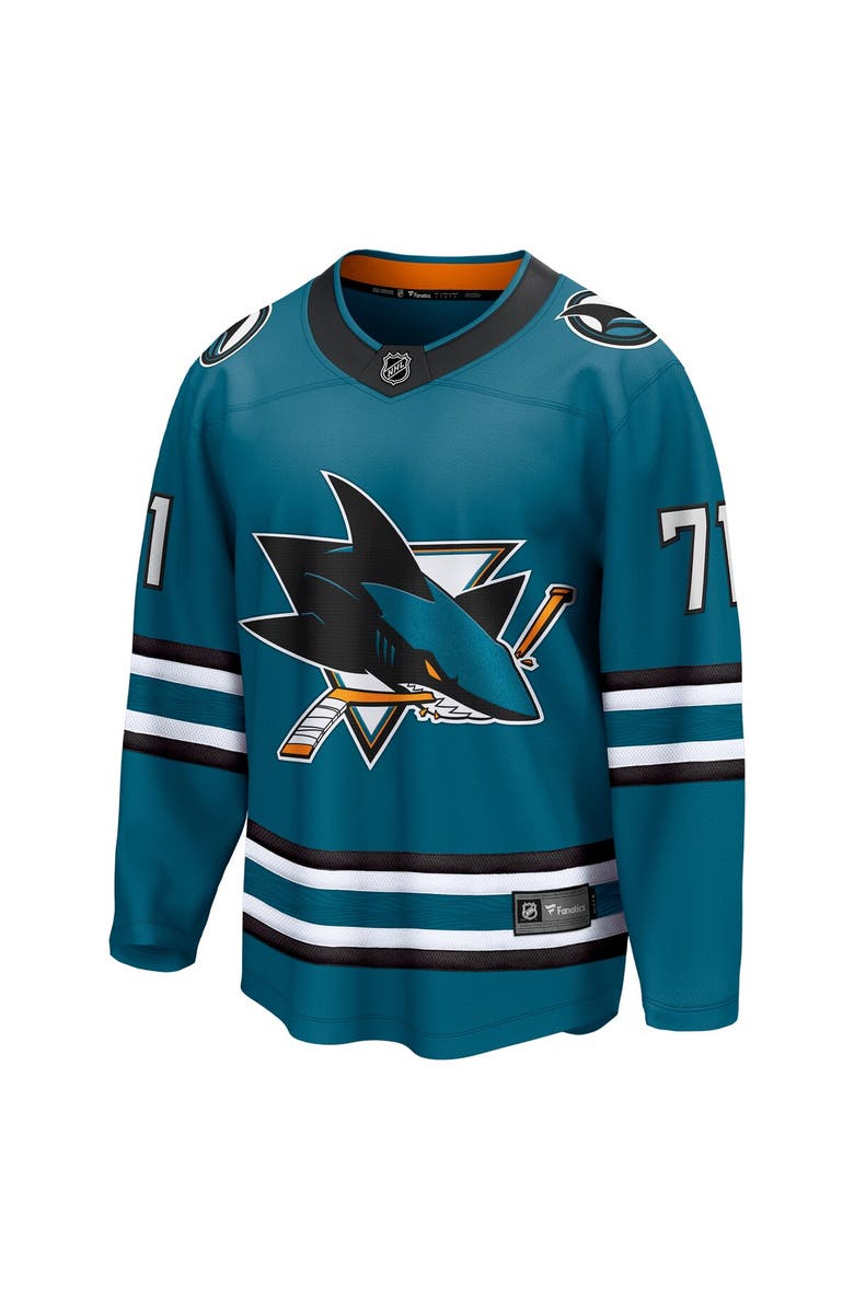 FANATICS Men's Fanatics Macklin Celebrini Teal San Jose Sharks Home Breakaway Jersey, Alternate, color, Teal