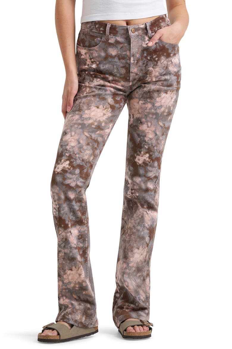 Western High Waist Straight Leg Jeans, Main, color, BOTANICAL CAMO